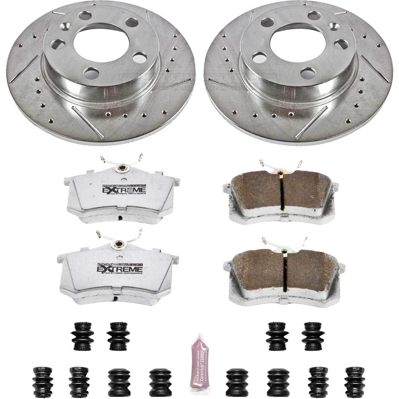 Kit de Freno Power Stop Z26 Carbono Trasero con Discos Perforados