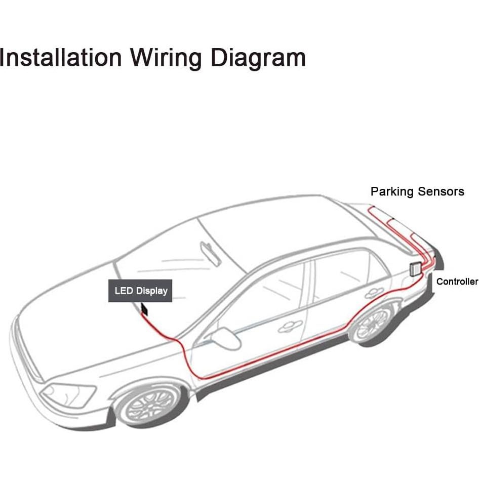 Sensor de Estacionamiento CYDZSW con Pantalla LED y 4 Sensores