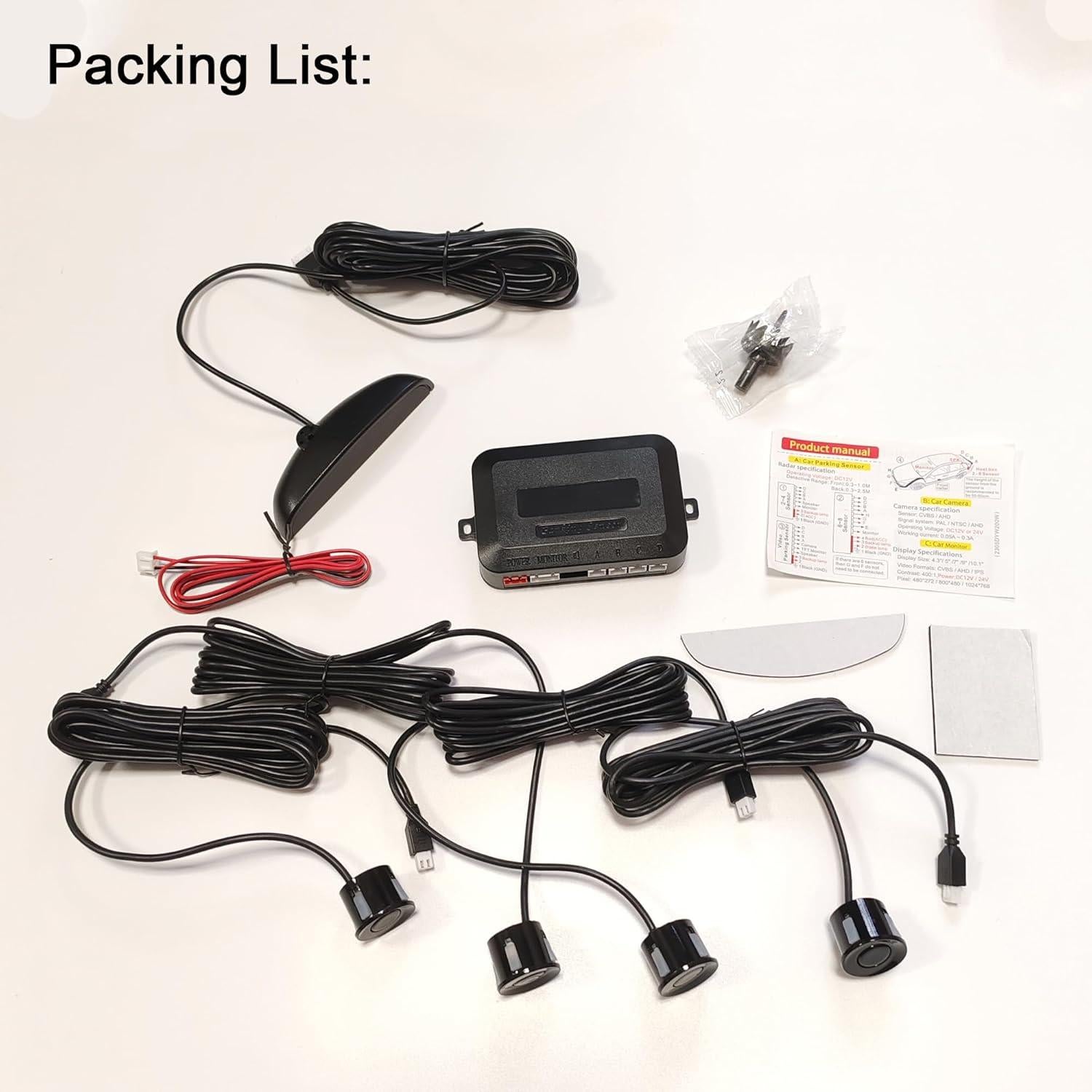 Sensor de Estacionamiento CYDZSW con Pantalla LED y 4 Sensores