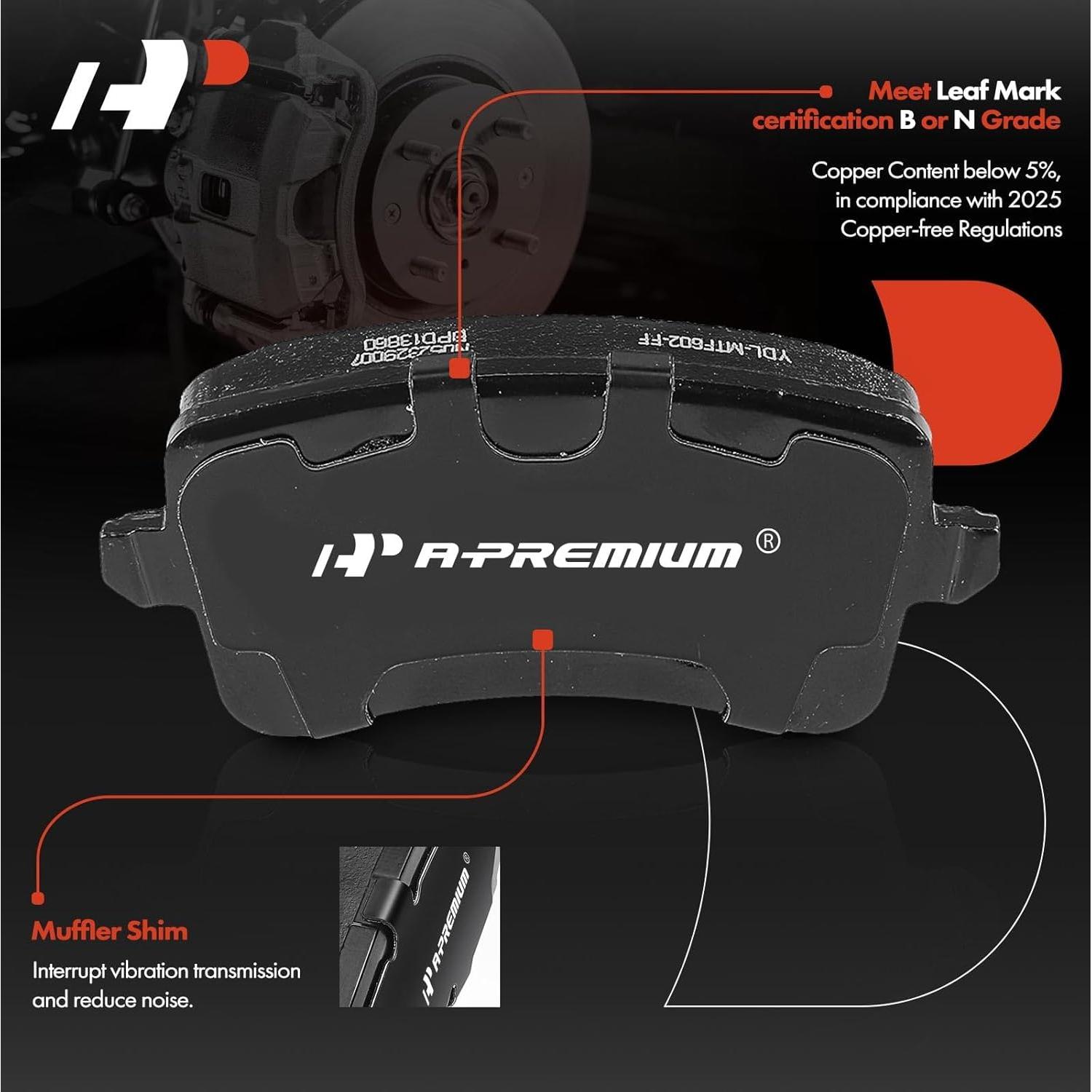 Discos de Freno Delanteros A-Premium 320 mm + Pastillas Cerámicas