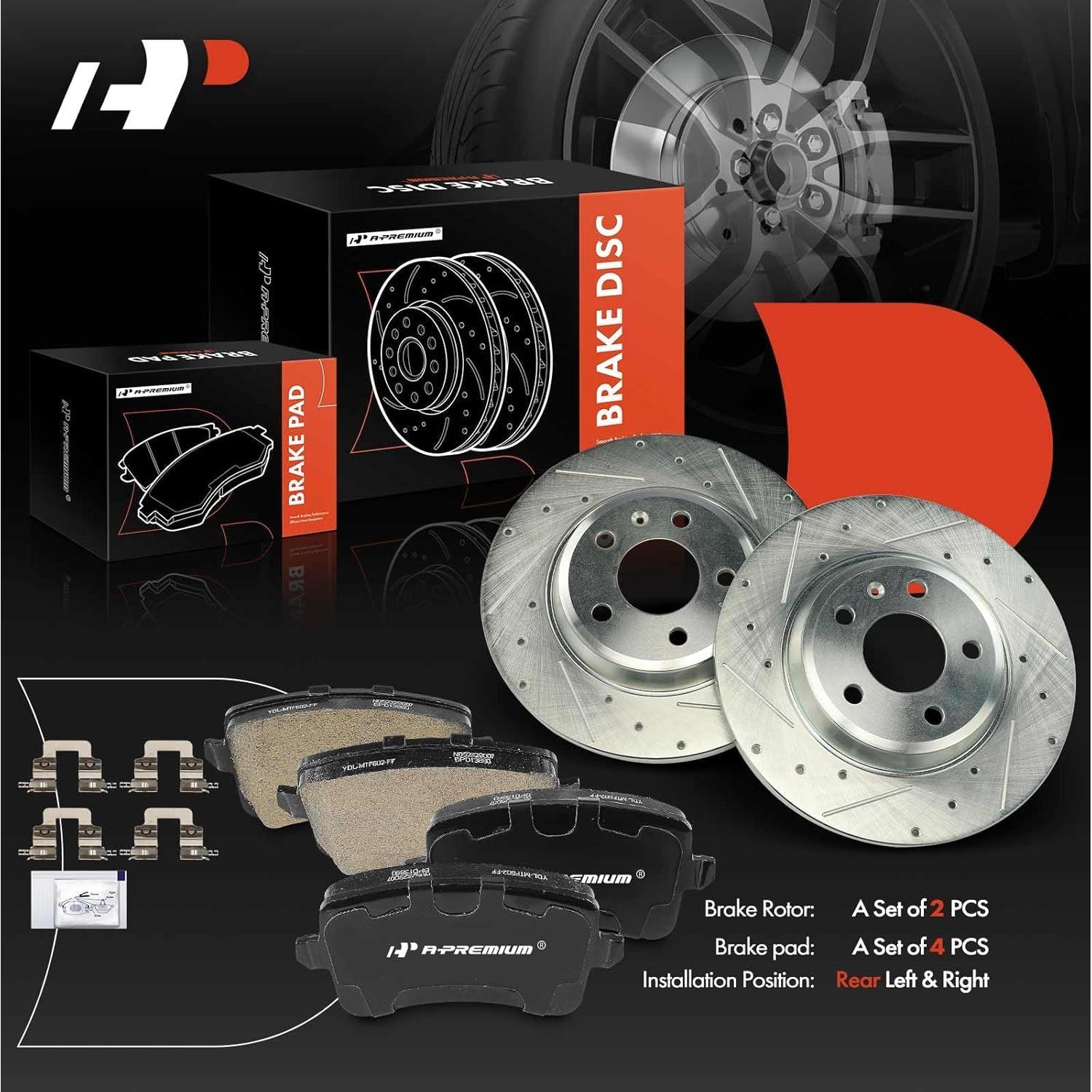 Discos de Freno Delanteros A-Premium 320 mm + Pastillas Cerámicas