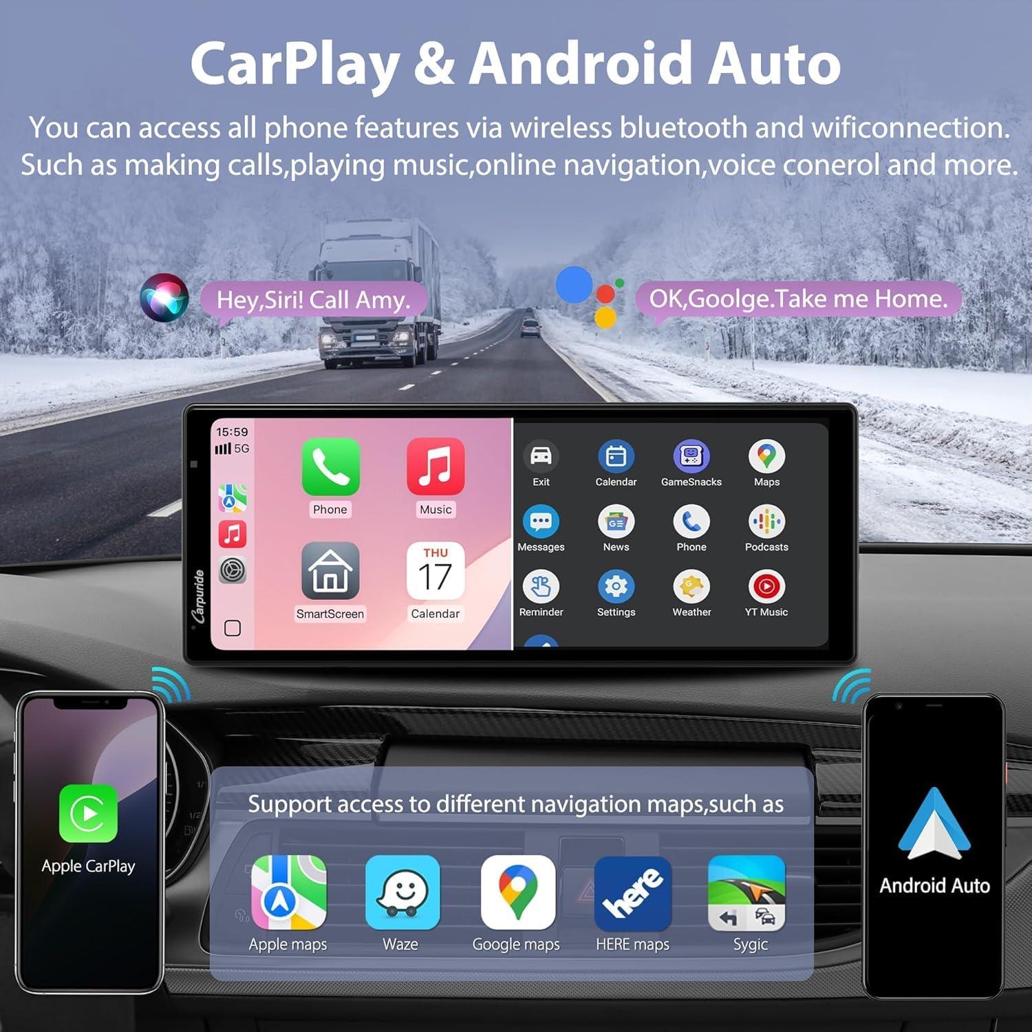 Estéreo Carpuride W904 10.26" con Cámara 4K y Android Auto