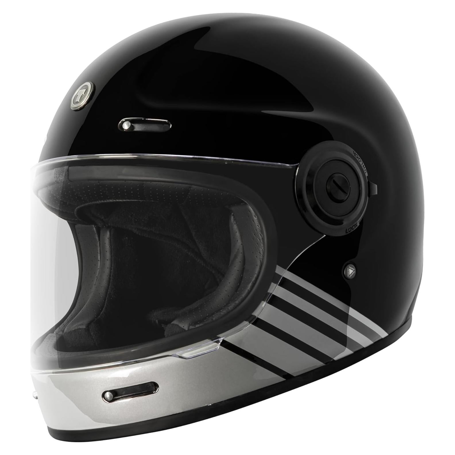 Casco Integral TORC T1 Fibra de Vidrio 3X Grande Negro Mate