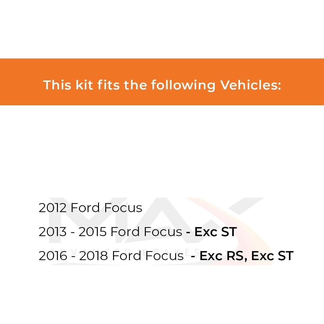 Kit de Frenos Delantero y Trasero Max Advanced Brakes Ford Focus 2012-2018