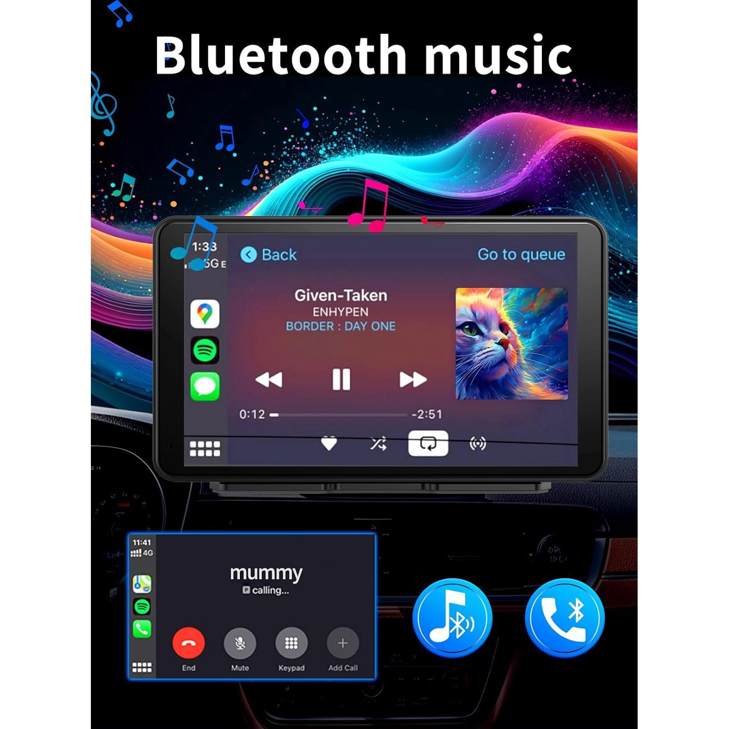 Pantalla Carplay Android 13 Imagebon 7" GPS WiFi Bluetooth