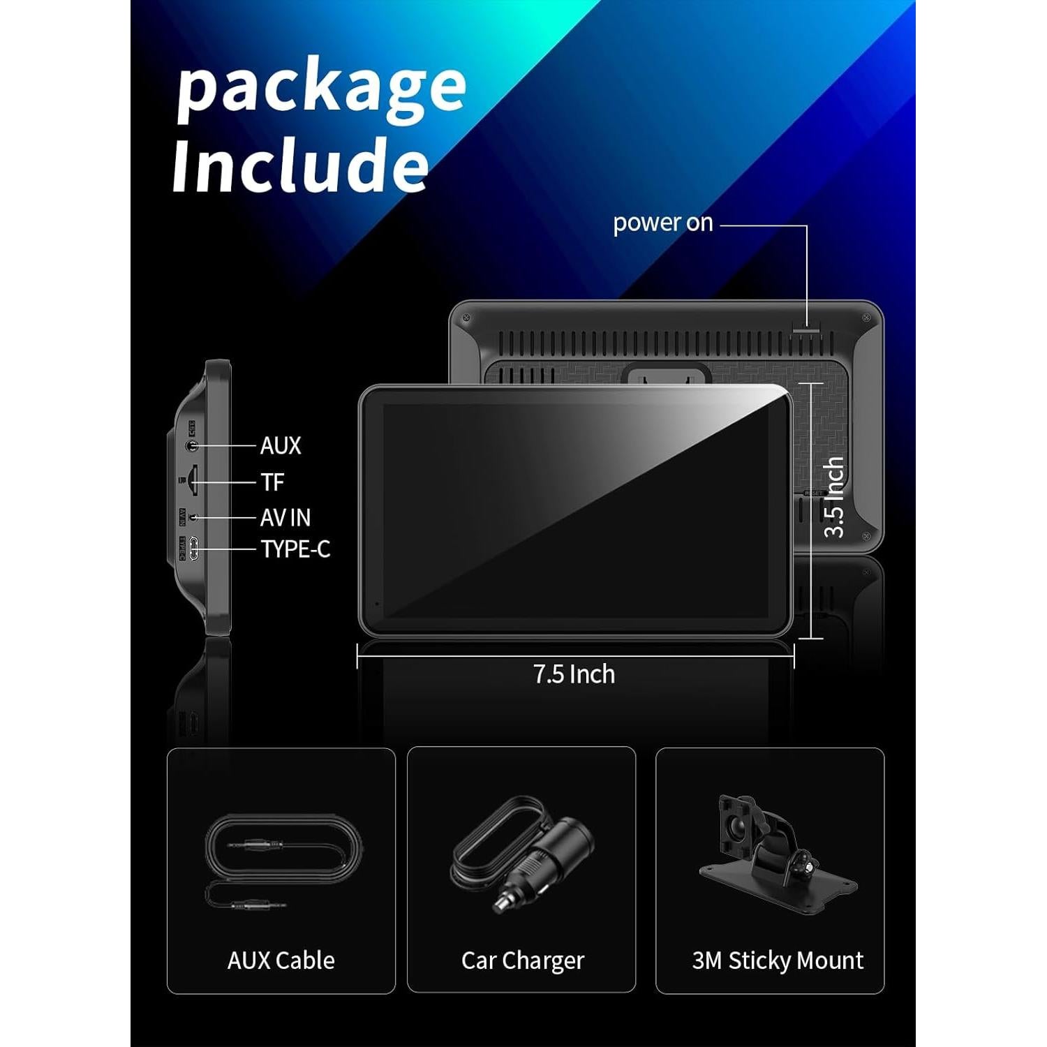 Pantalla Carplay Android 13 Imagebon 7" GPS WiFi Bluetooth