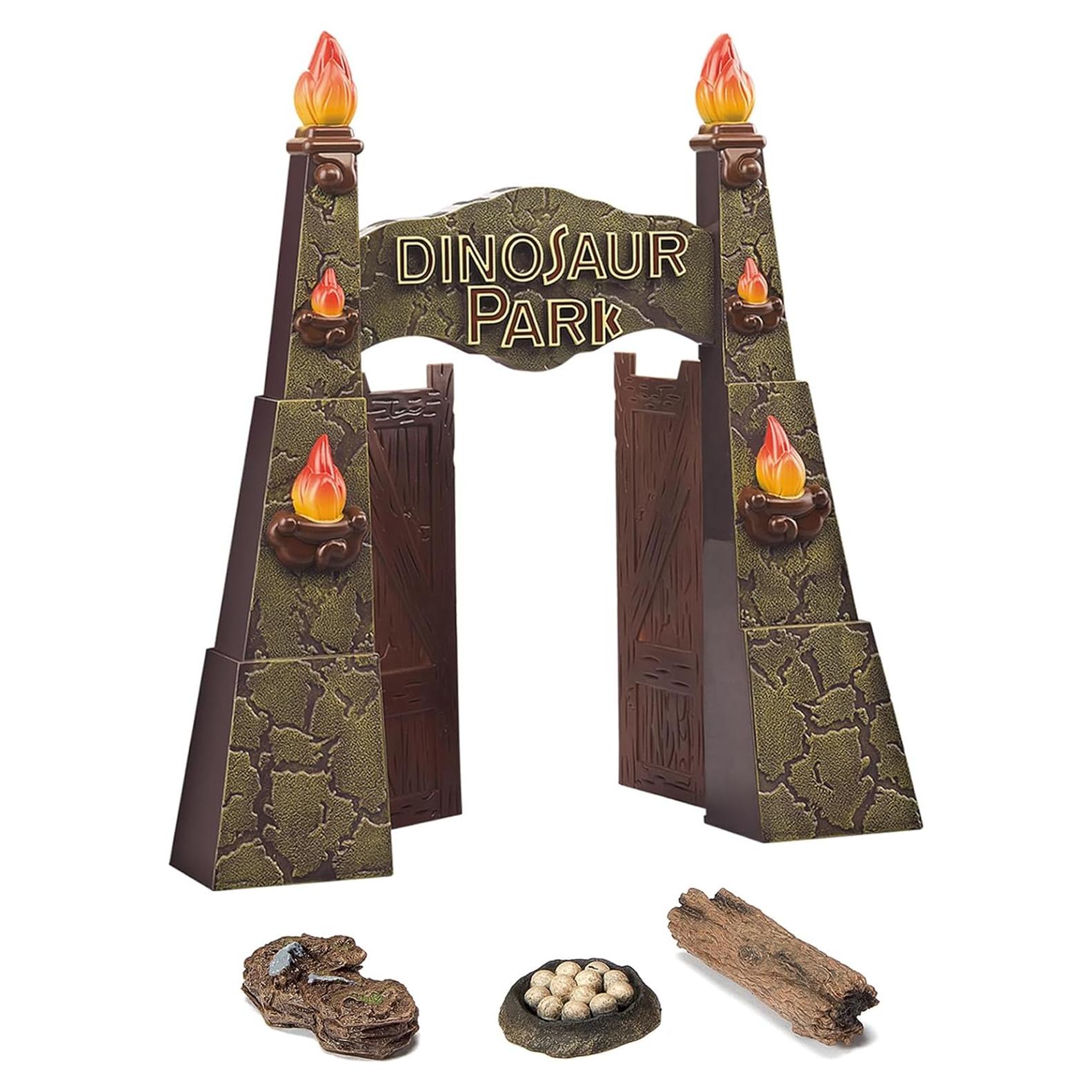 Puerta de Parque de Dinosaurios EKU 30 cm con Accesorios