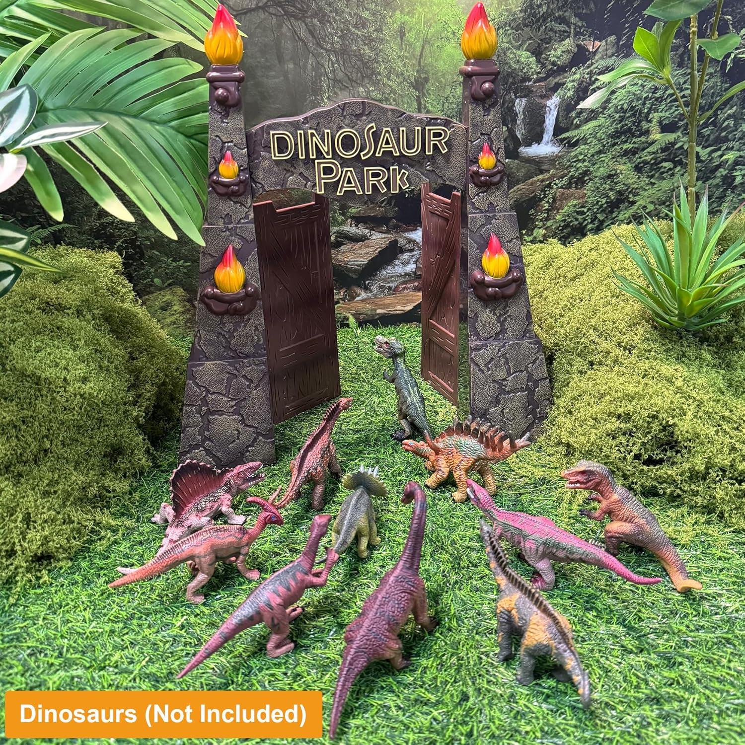 Puerta de Parque de Dinosaurios EKU 30 cm con Accesorios