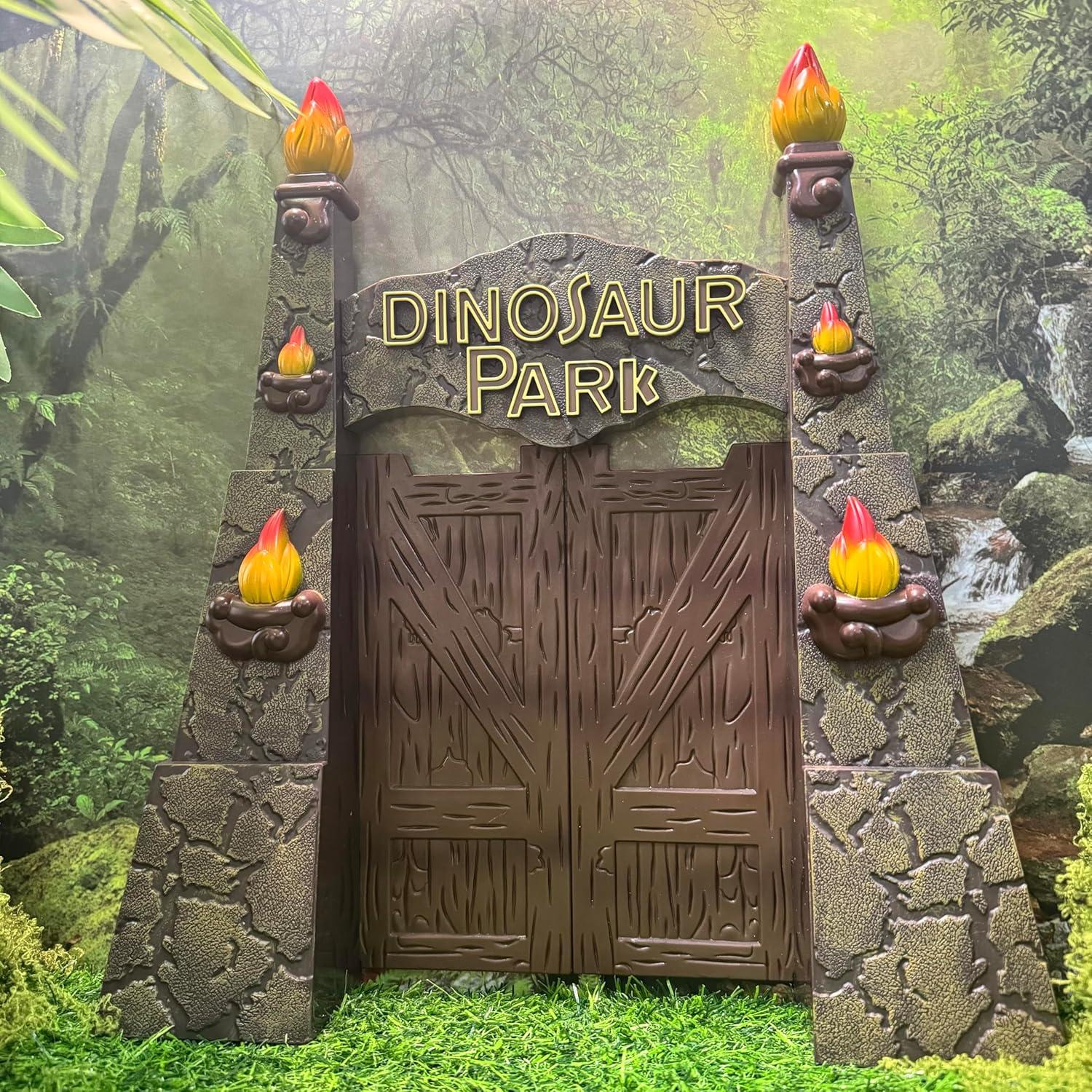Puerta de Parque de Dinosaurios EKU 30 cm con Accesorios