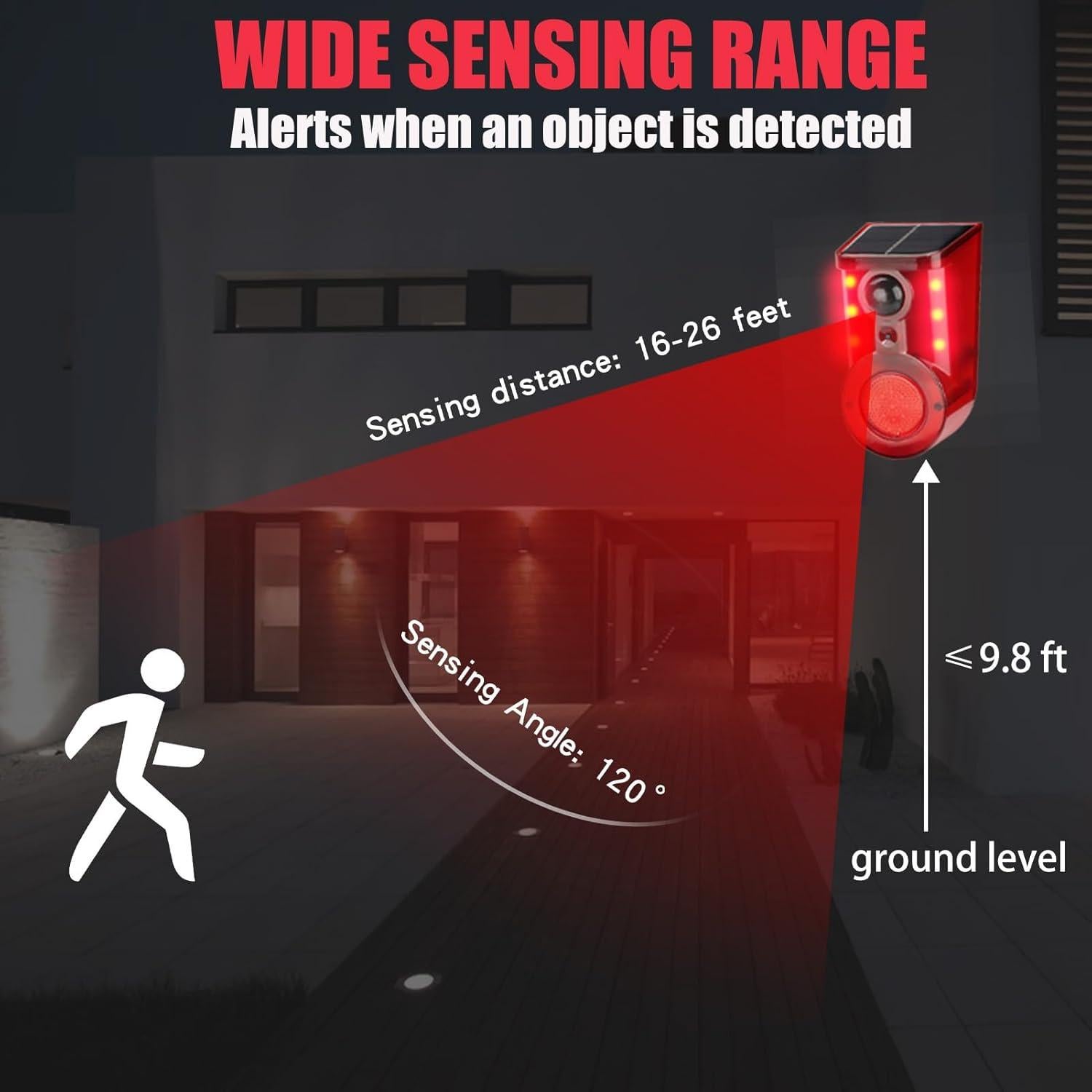 Alarma Solar SENKEFEI K11 - Impermeable, 110dB, 6 Piezas