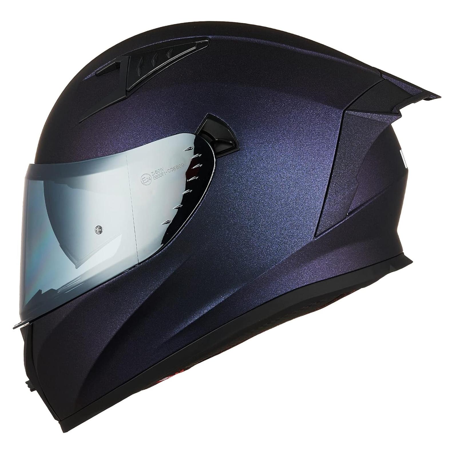 Casco de Motocicleta ILM Z501 Grande Púrpura Camaleón