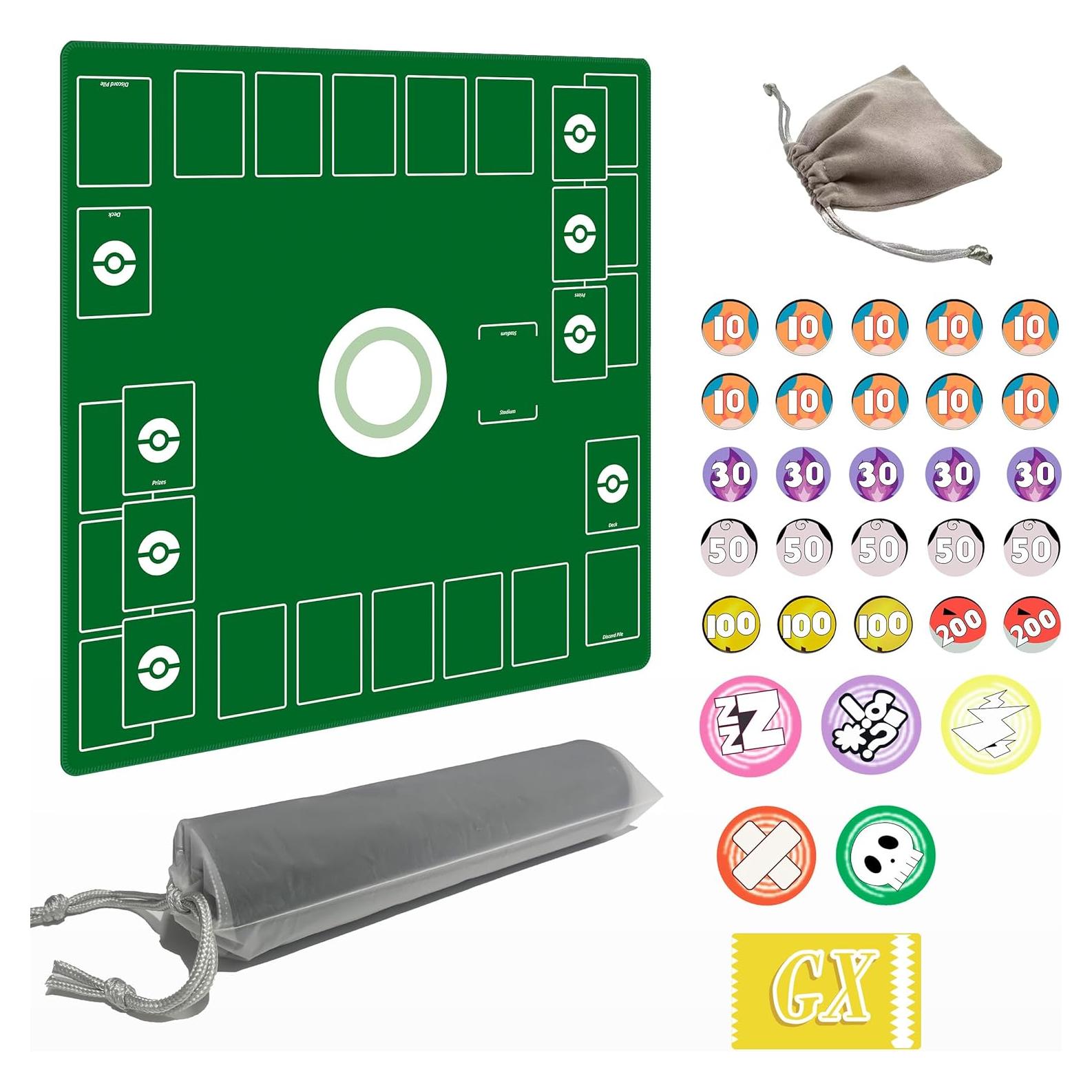 Tapete para Juego de Cartas Extalas 60x60 cm Verde