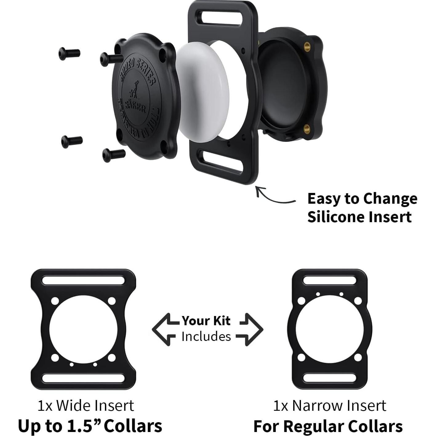 Soporte para Collar de Perro SÄKER AirTag Impermeable 3,81 cm