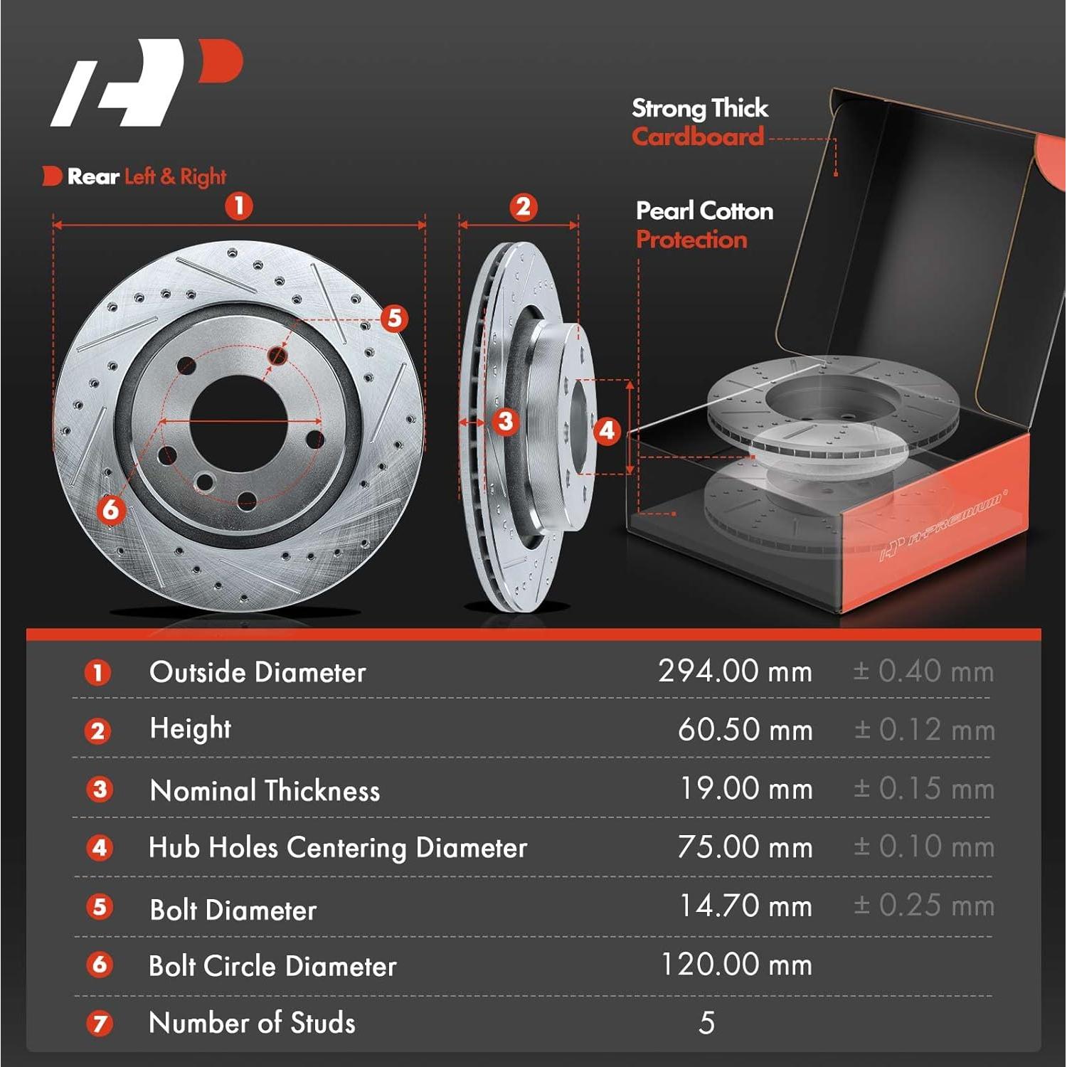 Discos de Freno A-Premium 293.8mm + Pastillas Cerámicas BMW E46
