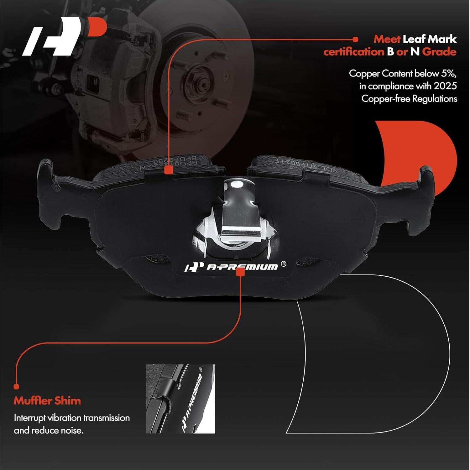 Discos de Freno A-Premium 293.8mm + Pastillas Cerámicas BMW E46