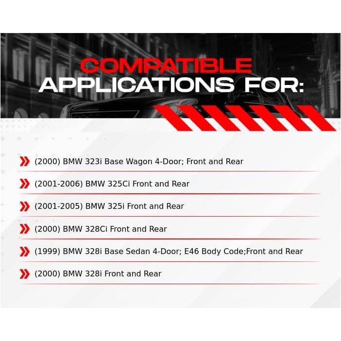 Kit de Frenos Delantero y Trasero R1 Concepts eLine para BMW 323i, 325i, 328Ci 2000-2006