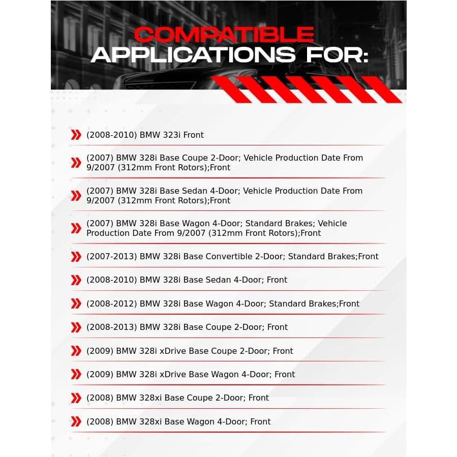 Kit de Freno Delantero R1 Concepts para BMW 323i 328i 328xi 2007-2013