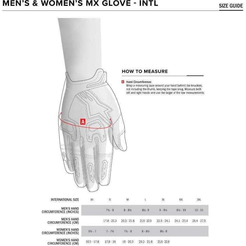 Guantes Alpinestars Full Bore Honda Negro/Rojo Brillante L