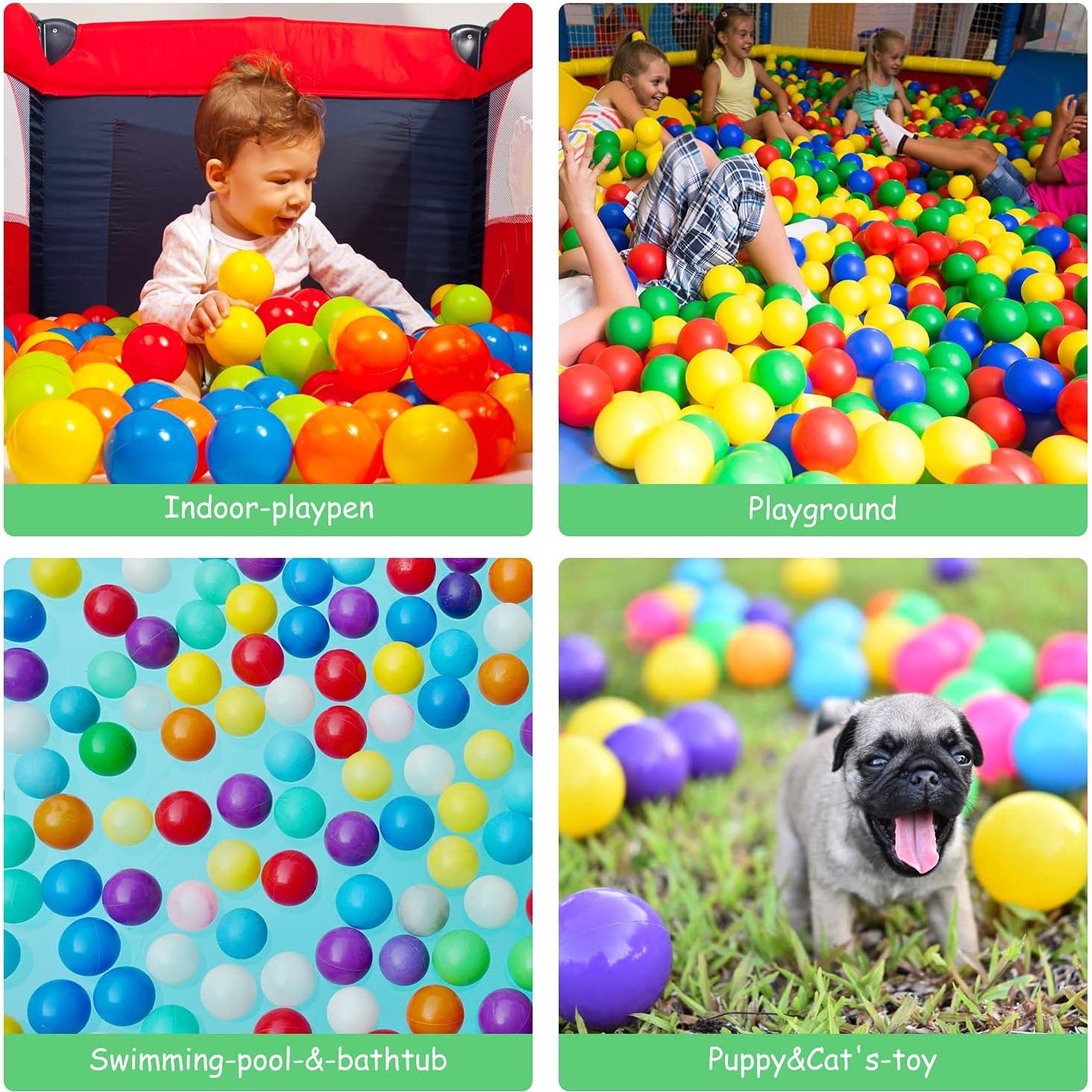 Pelotas de piscina Vanland 400 unidades 5.5 cm colores brillantes