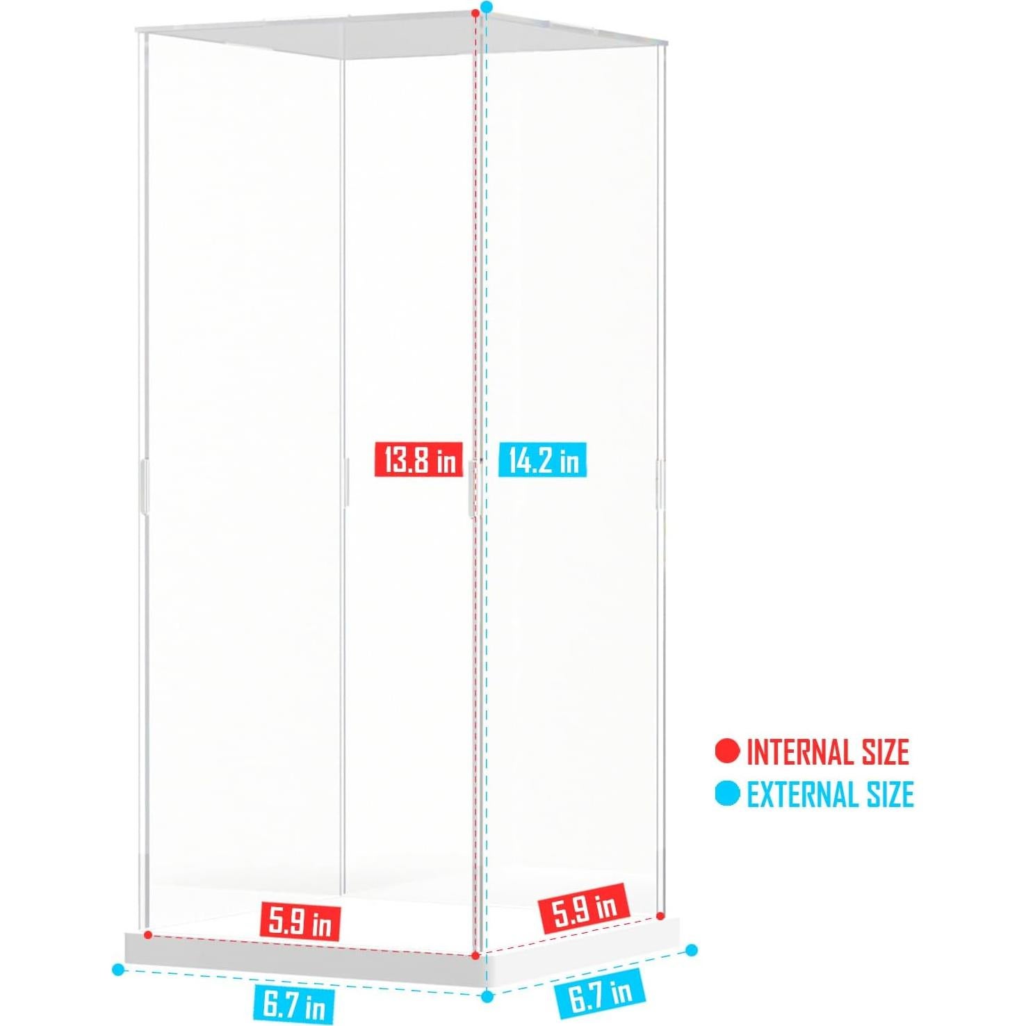 Caja de Exhibición Acrílica Choowin para Lego 15x15x35 cm