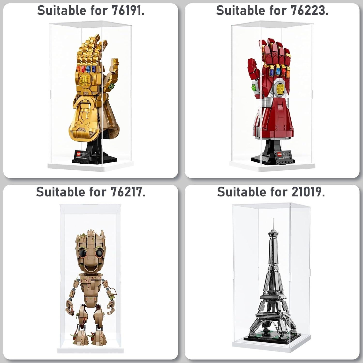 Caja de Exhibición Acrílica Choowin para Lego 15x15x35 cm