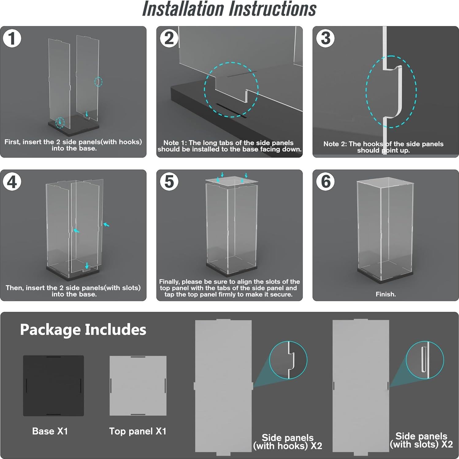 Caja de Exhibición Acrílica Choowin para Lego 15x15x35 cm