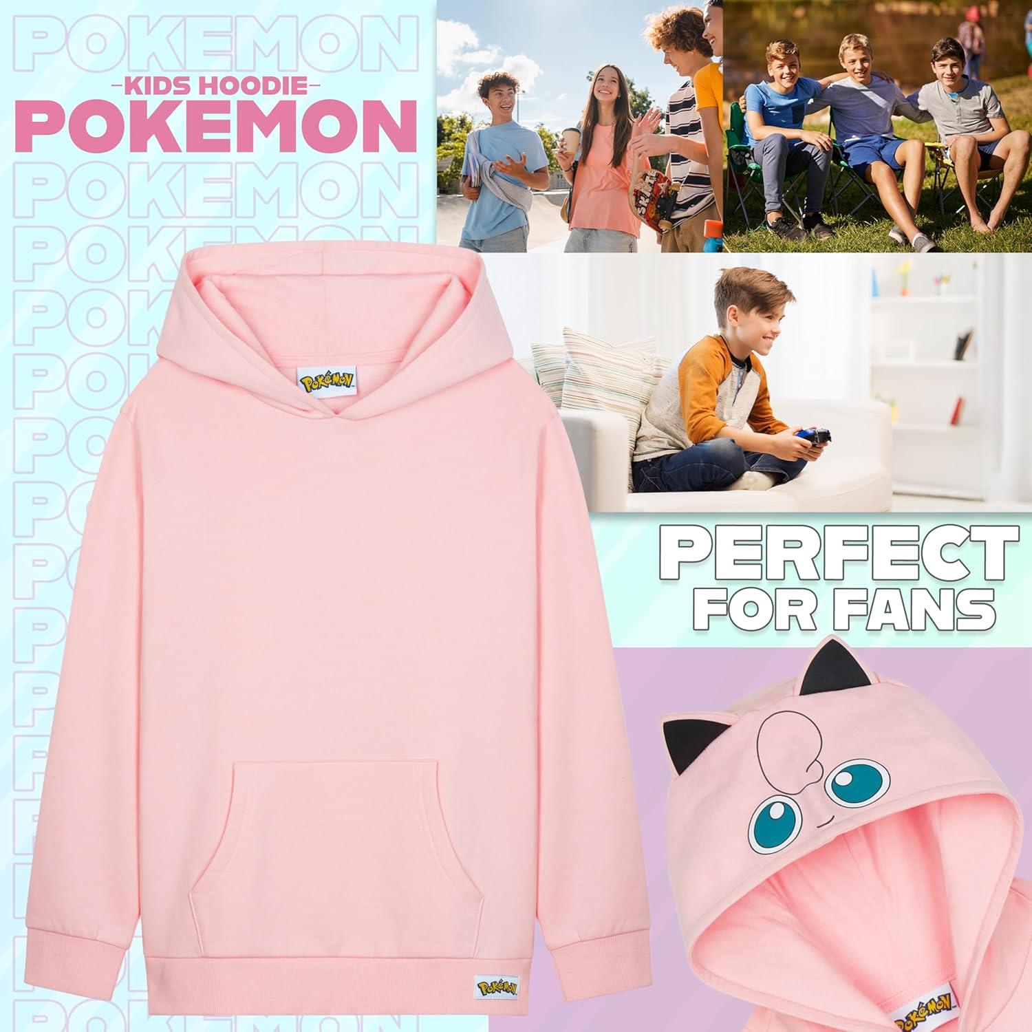 Sudadera con capucha Pokemon para niños 9-10 años Jigglypuff