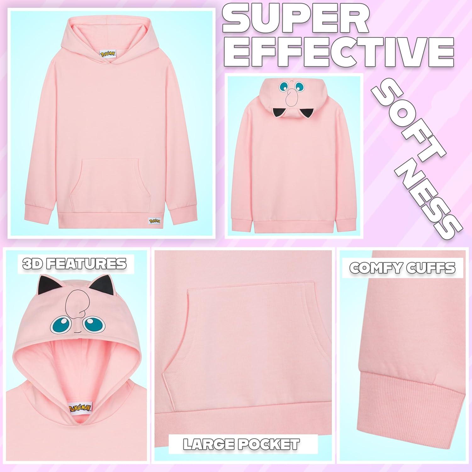 Sudadera con capucha Pokemon para niños 5-6 años Jigglypuff