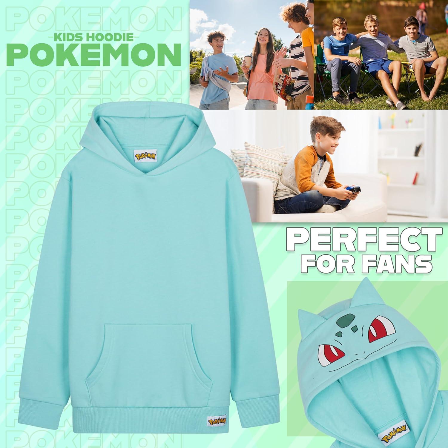 Sudadera con capucha Pokemon para niños 5-6 años Turquesa