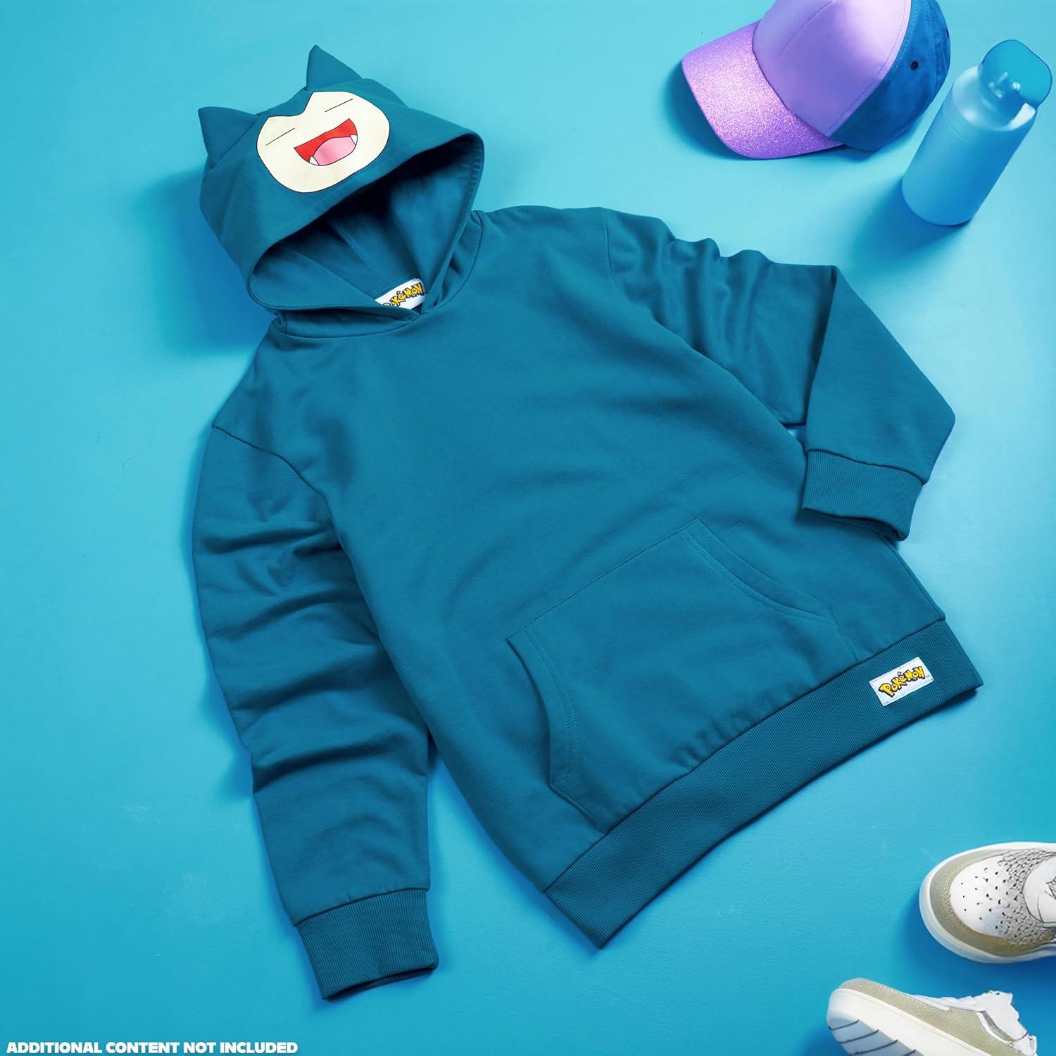 Sudadera con capucha Pokemon para niños 4-5T Azul Snorlax