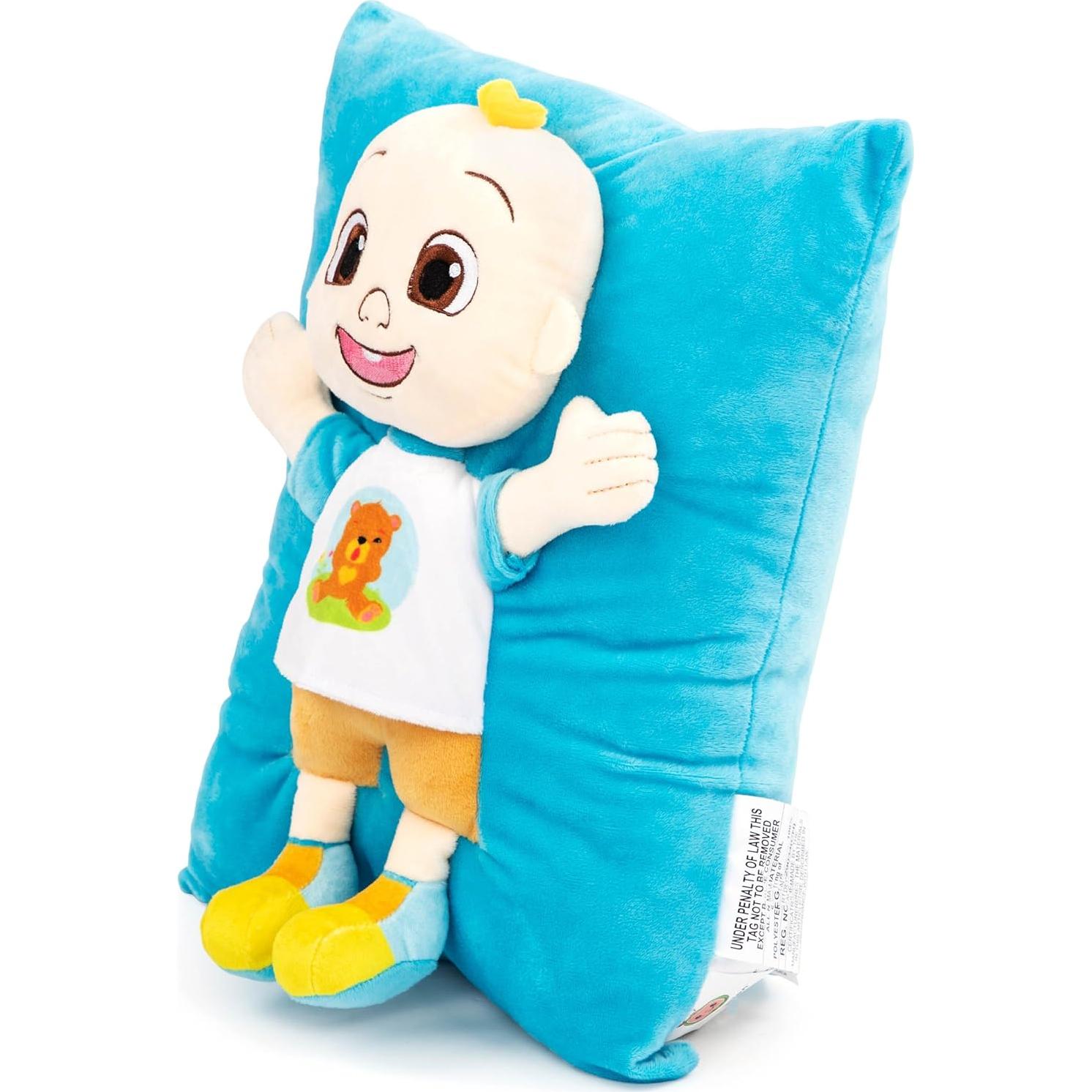 Almohada de Peluche 3D CoComelon JJ - Azul 38 cm Suave