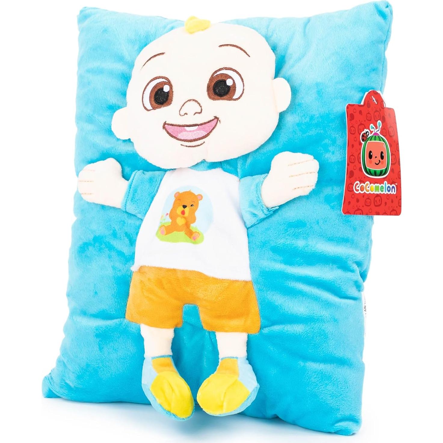 Almohada de Peluche 3D CoComelon JJ - Azul 38 cm Suave