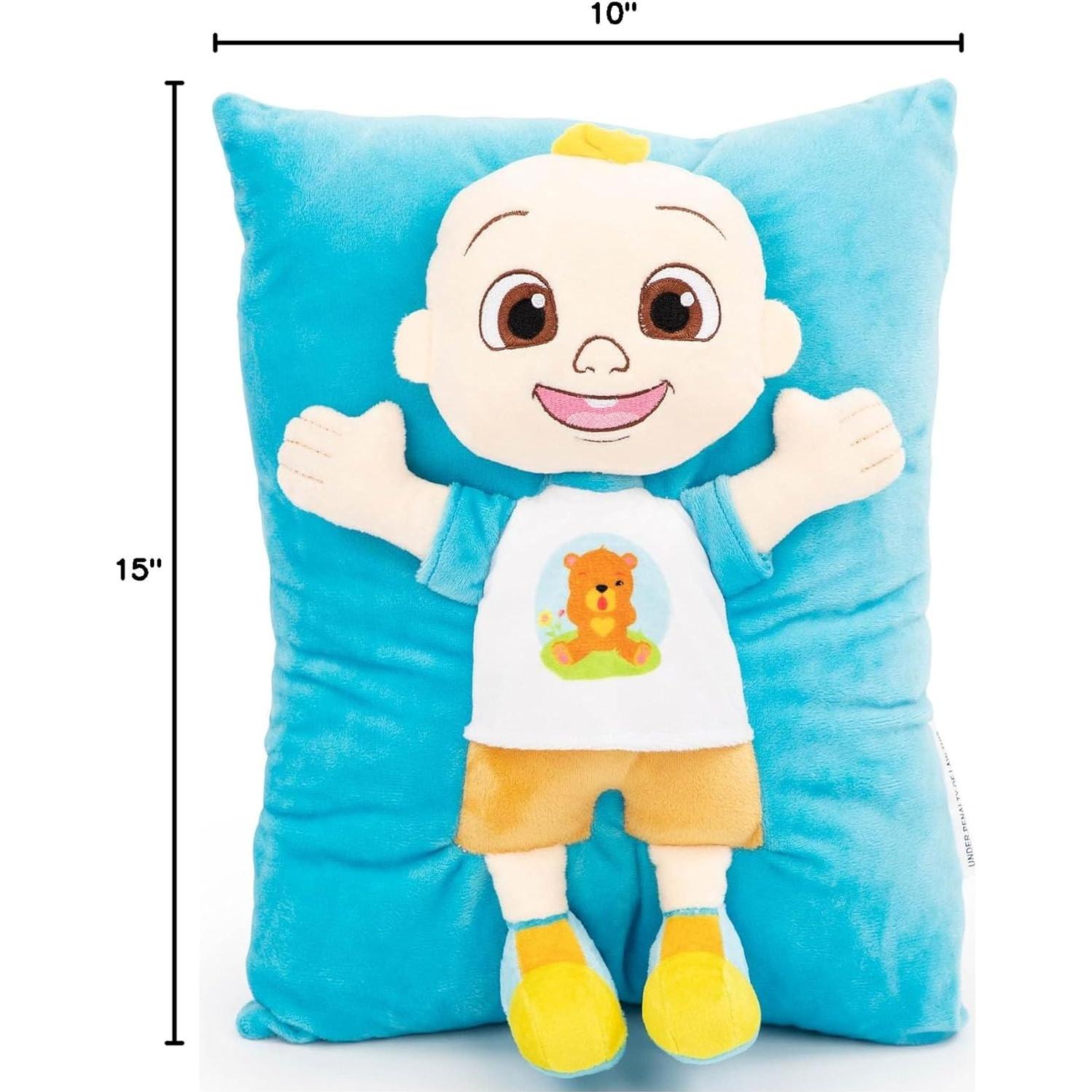 Almohada de Peluche 3D CoComelon JJ - Azul 38 cm Suave
