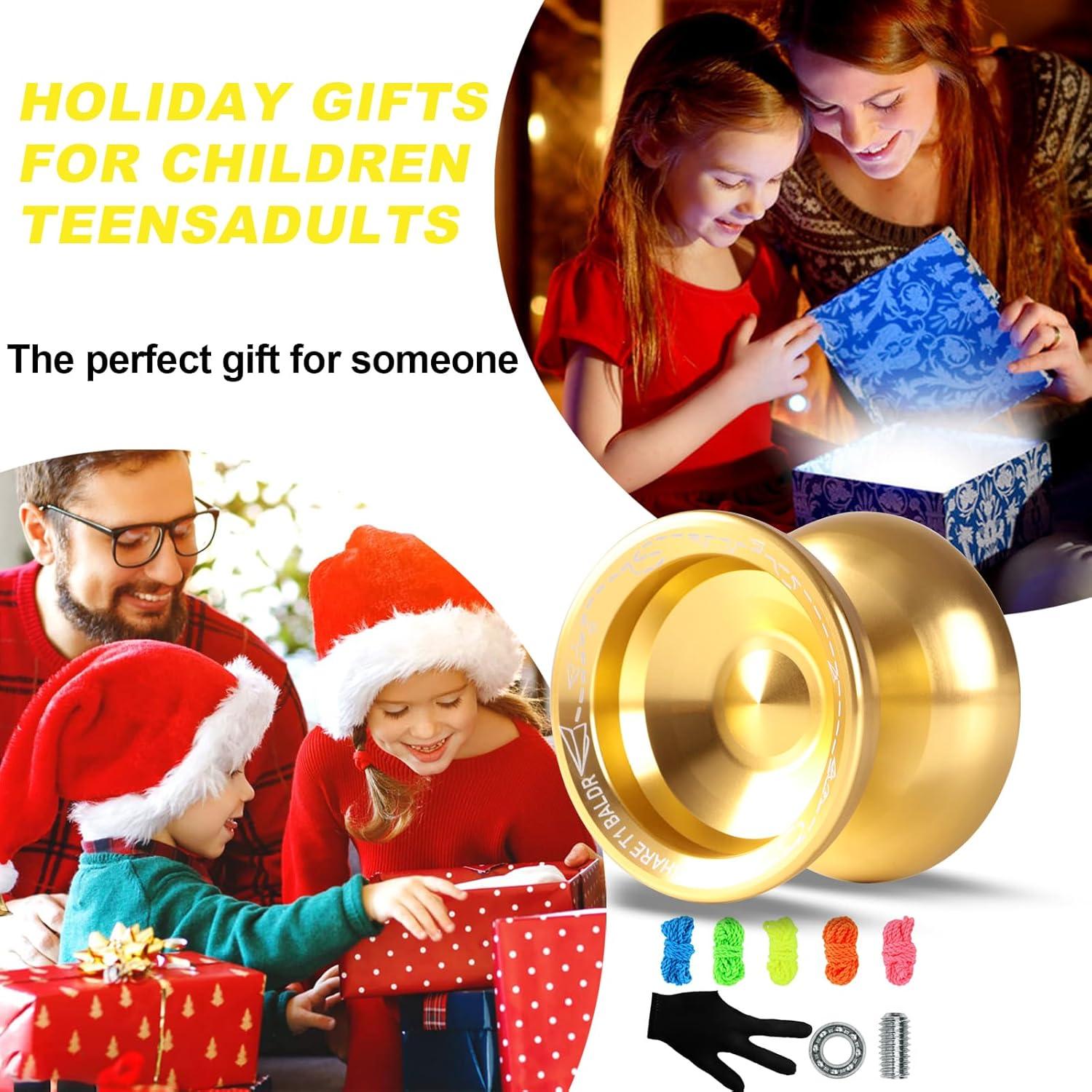 Yoyo Profesional JOLESHARE T1 Oro con Cuerdas y Guantes