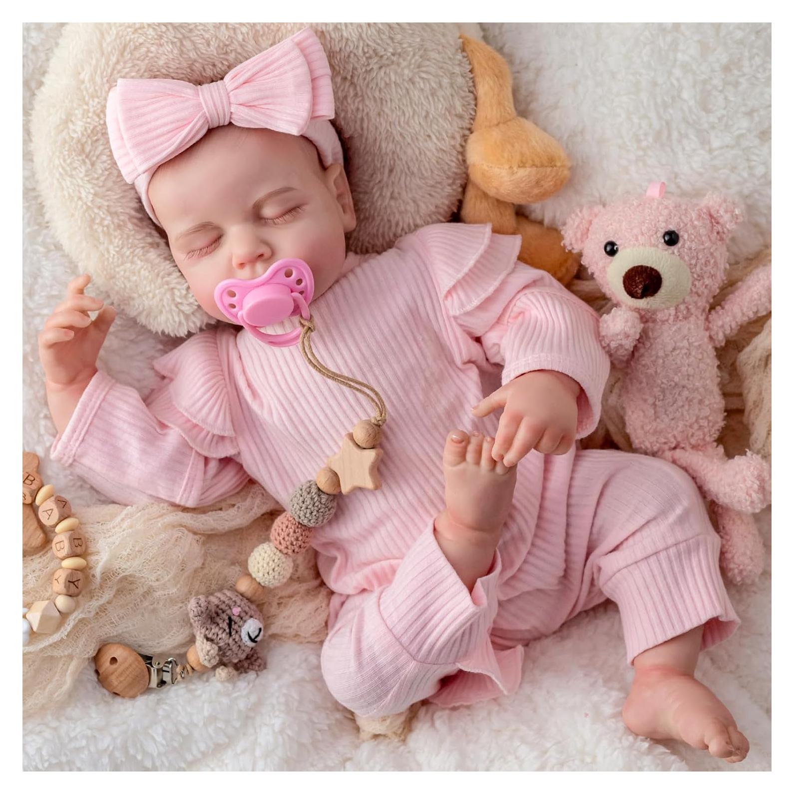 Muñeca Bebé Reborn SPICIMOMO 45.72 cm con Accesorios