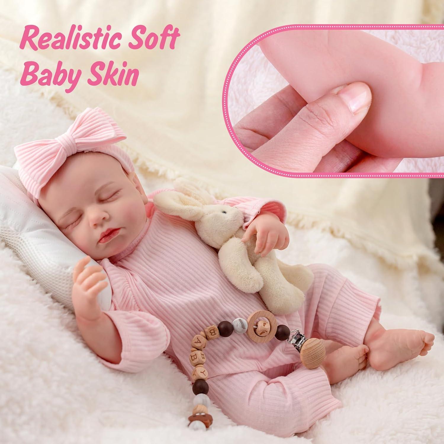 Muñeca Bebé Reborn SPICIMOMO 45.72 cm con Accesorios