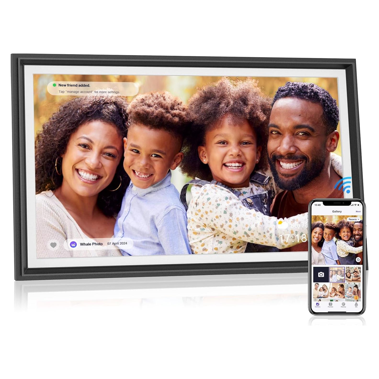 Marco de fotos digital LIVINGPAI 16" táctil 32GB WiFi