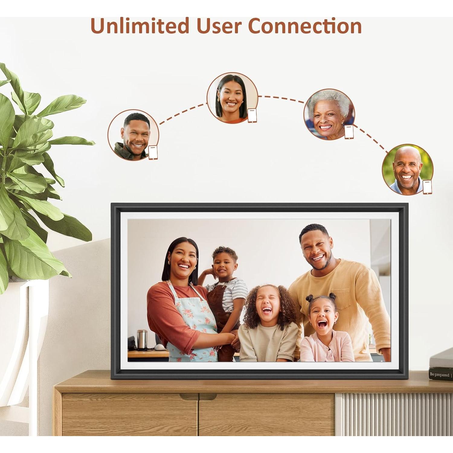 Marco de fotos digital LIVINGPAI 16" táctil 32GB WiFi