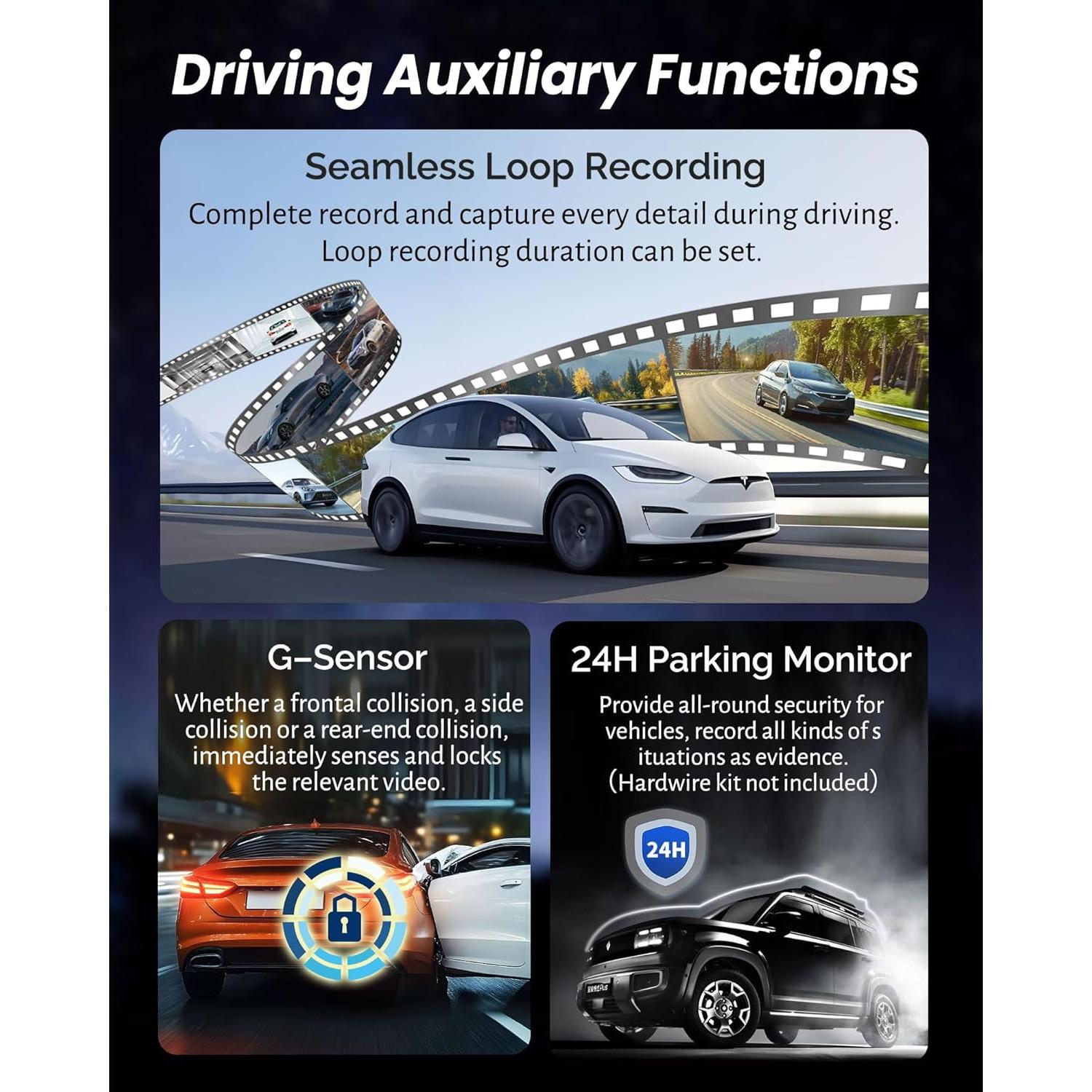 Cámara de Espejo Retrovisor 4K KOUENOM 12" con Carplay