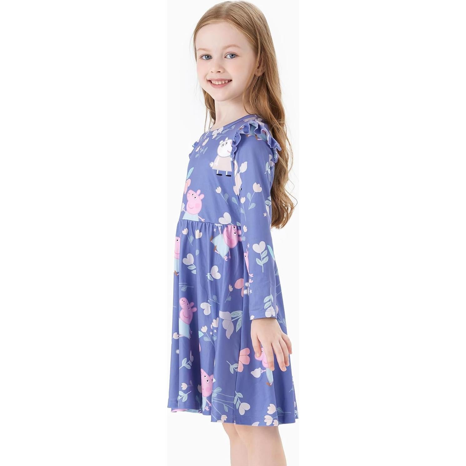 Vestido sin mangas Peppa Pig 3T azul con mariposas