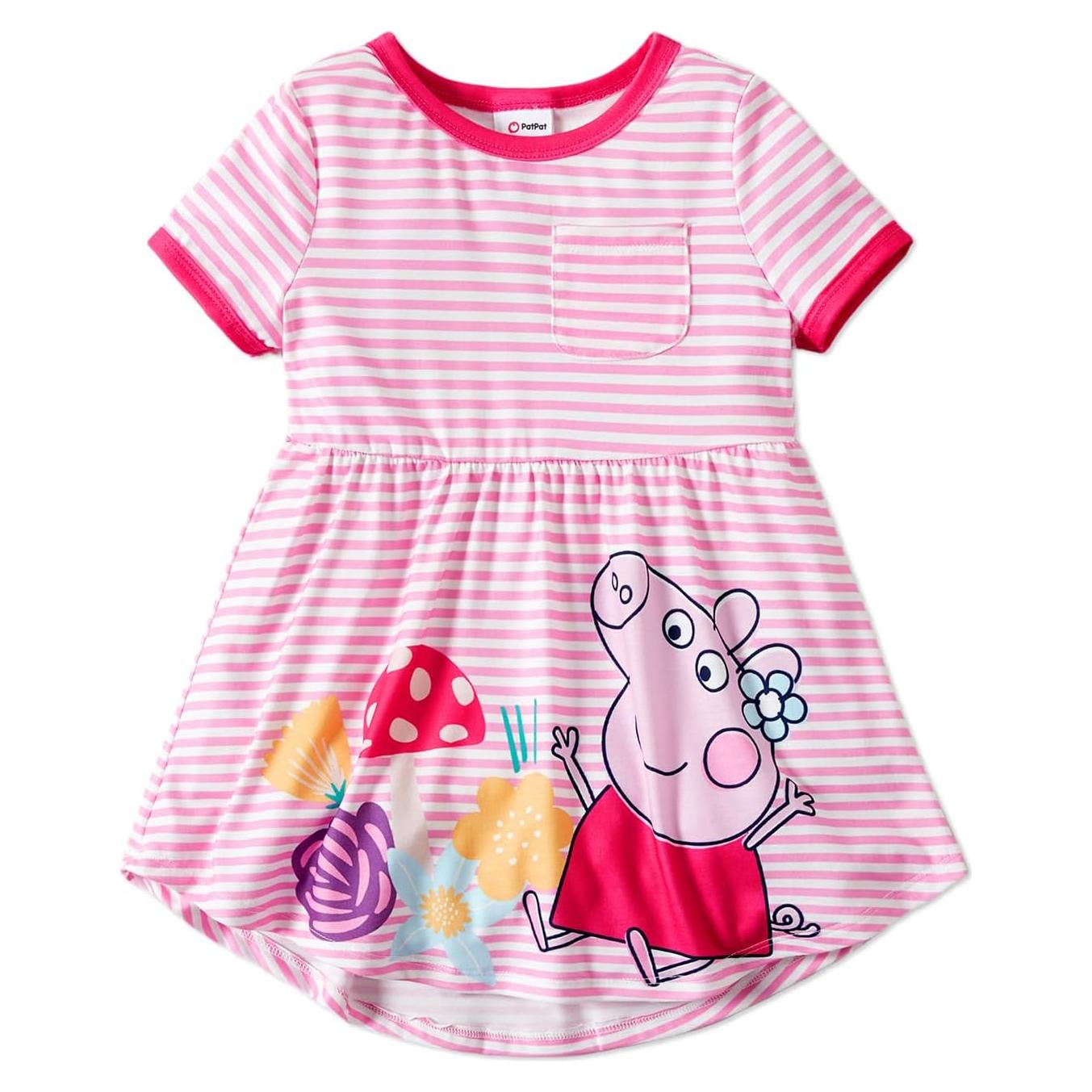 Vestido sin mangas Peppa Pig 3T rosa con mariposas