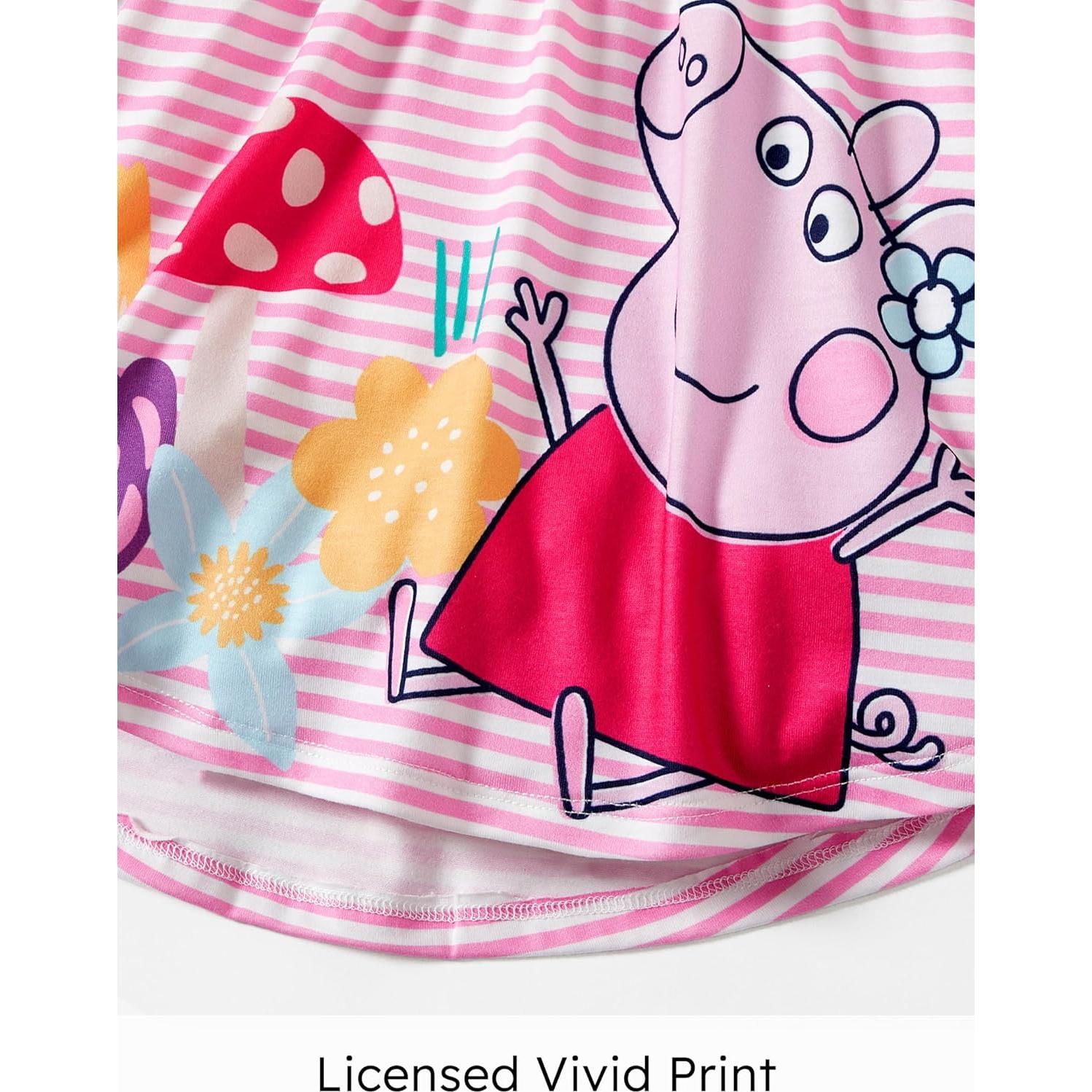 Vestido sin mangas Peppa Pig 3T rosa con mariposas
