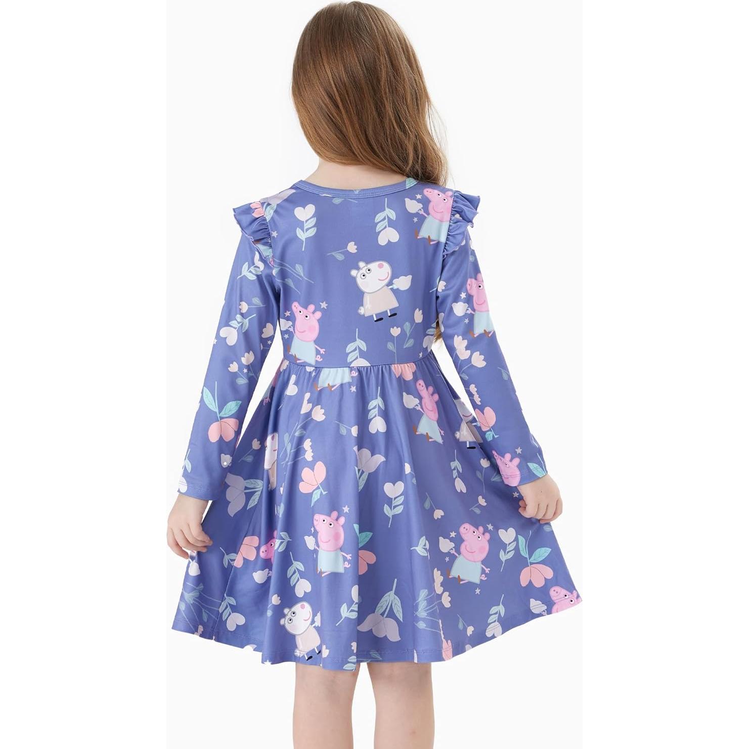 Vestido sin mangas Peppa Pig para niñas 2T con mariposas
