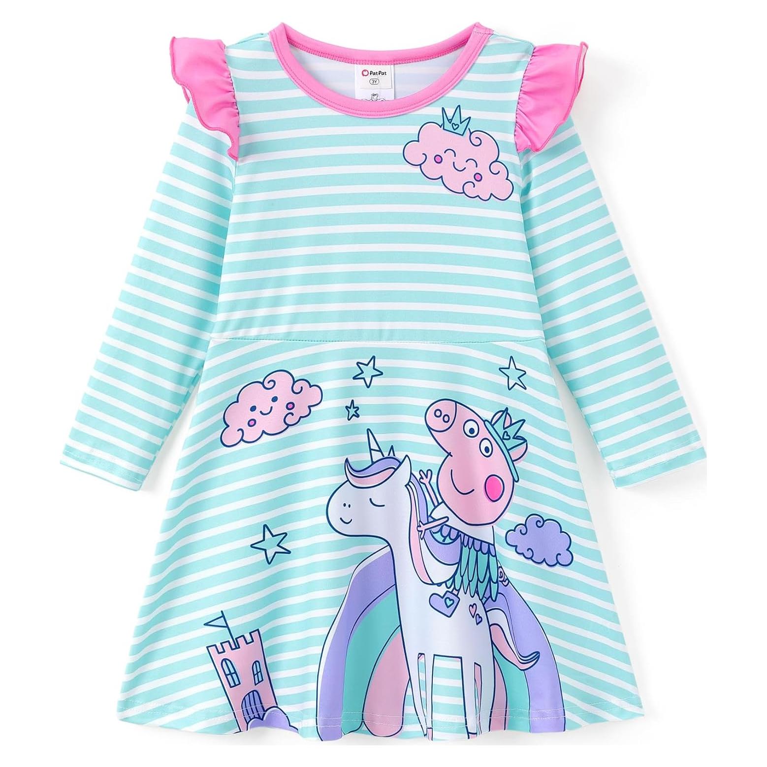 Vestido sin mangas Peppa Pig para niñas 4-5T con mariposas