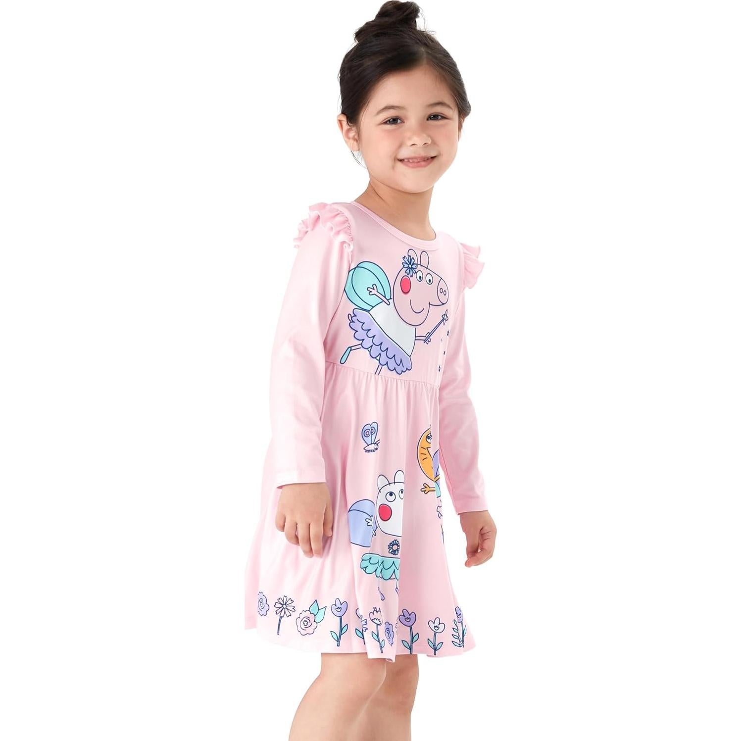 Vestido sin mangas Peppa Pig 3T rosa con mariposas