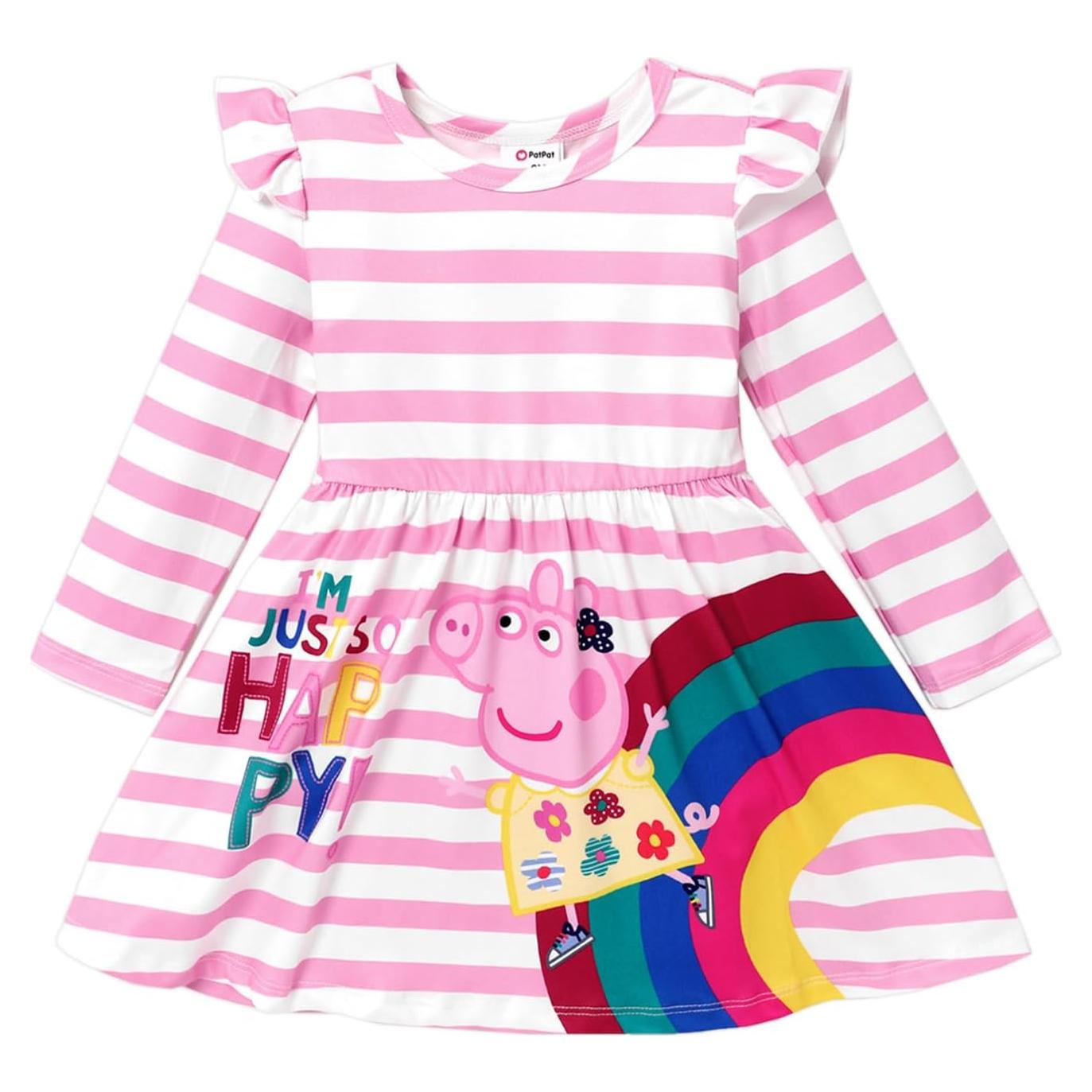 Vestido sin mangas Peppa Pig 2T con mariposas y arcoíris