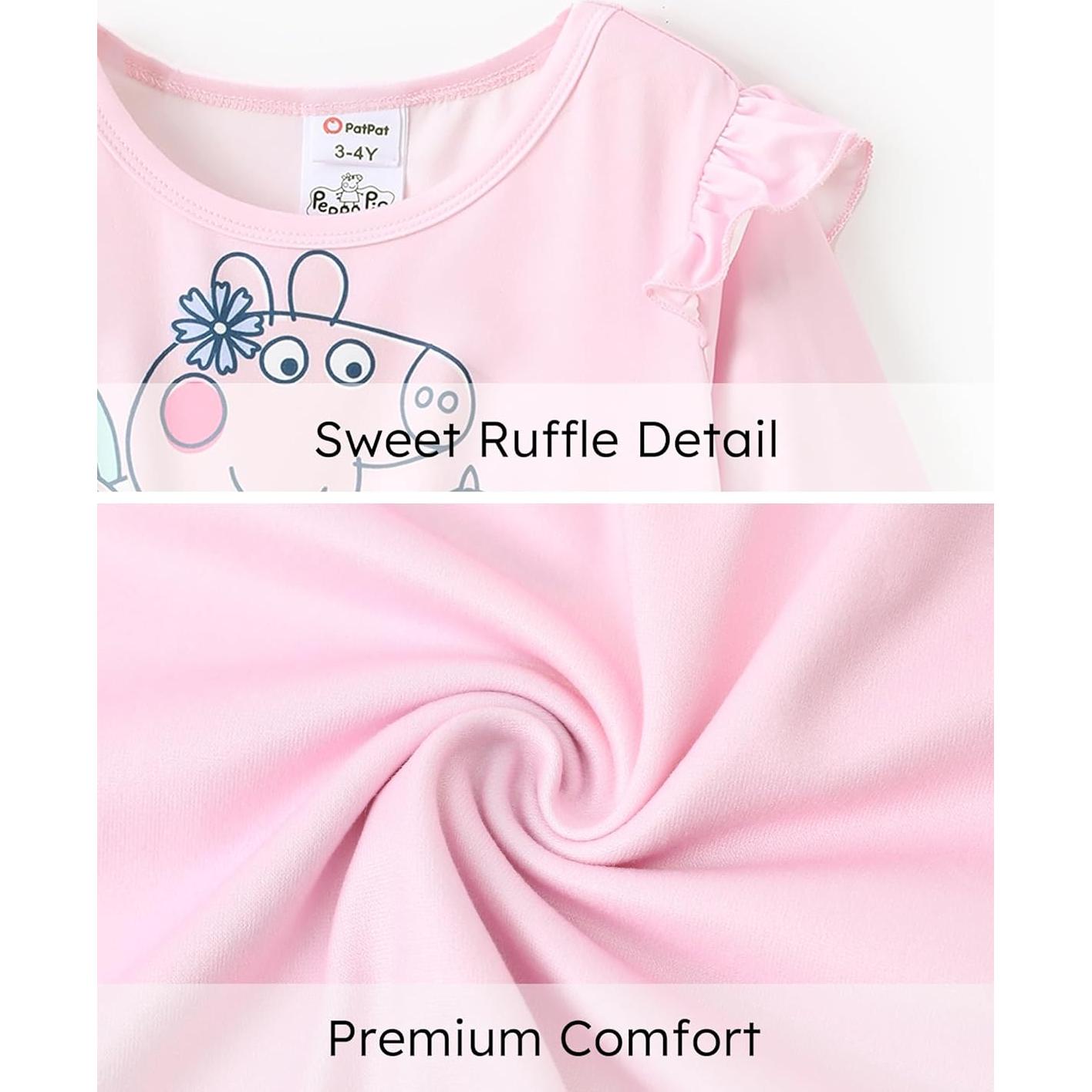 Vestido sin mangas Peppa Pig para niñas 2T rosa con mariposas