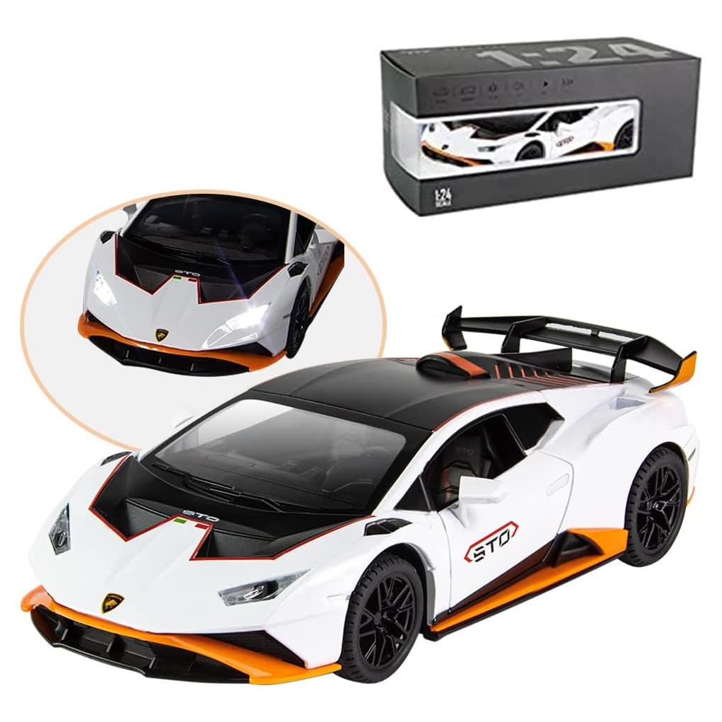Coche a Escala 1:24 Lamborghini Huracan STO 2021 Blanco