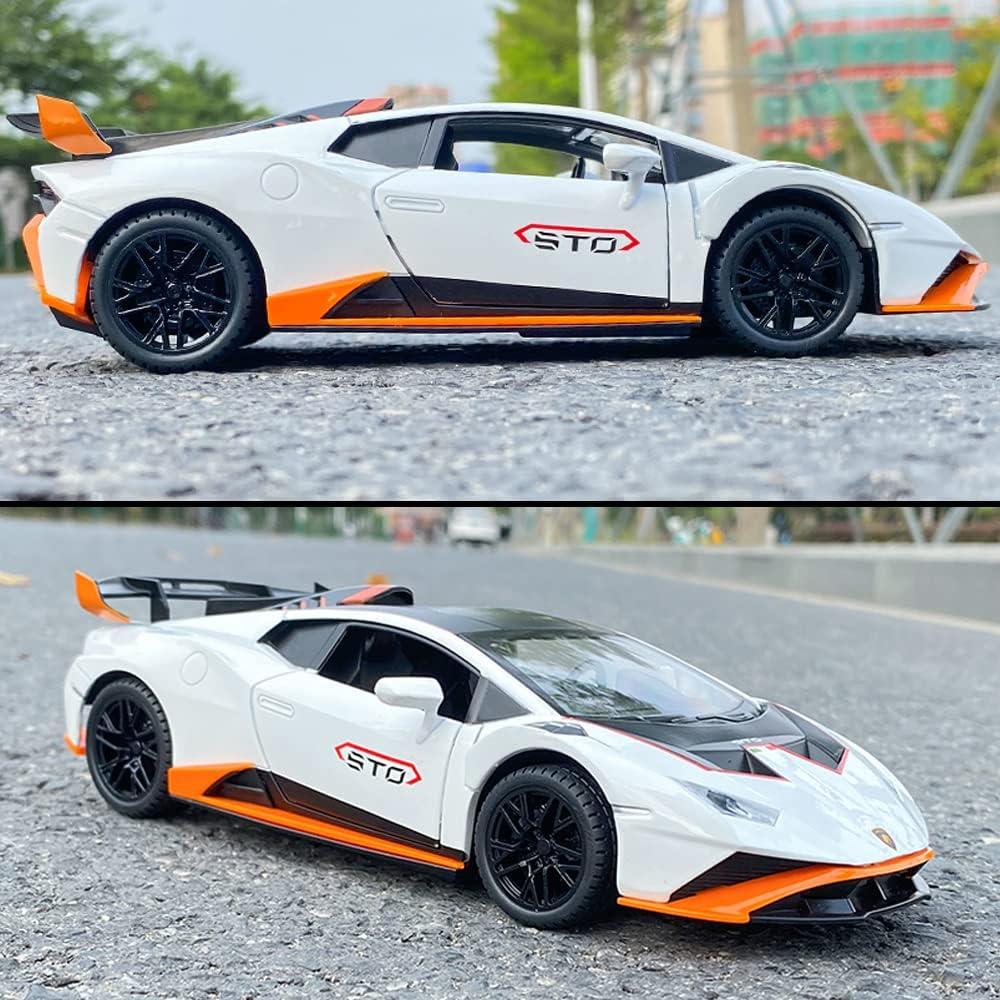 Coche a Escala 1:24 Lamborghini Huracan STO 2021 Blanco