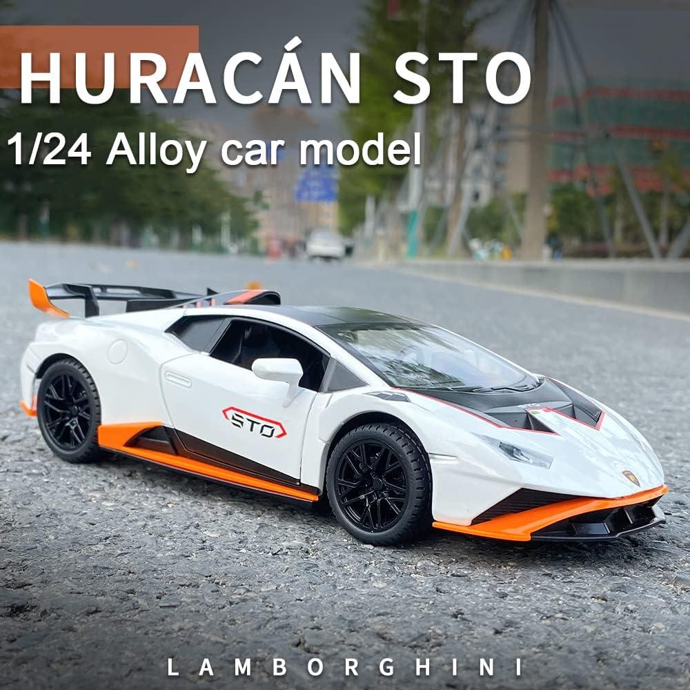 Coche a Escala 1:24 Lamborghini Huracan STO 2021 Blanco